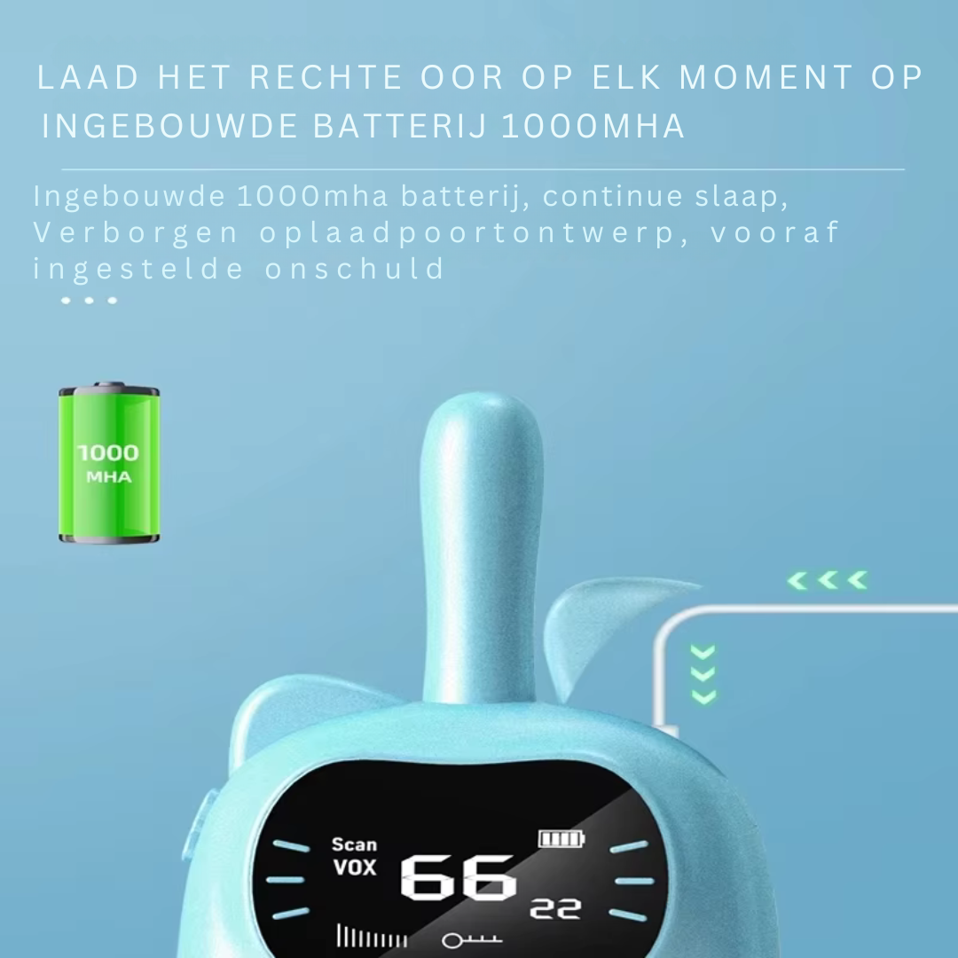 Oplaadbare Walkie Talkies voor Kinderen met Bereik tot 3 km