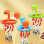 Badspeelgoed Basketbal Set met Dino Net en Zachte Ballen voor Kinderen vanaf 3 Jaar
