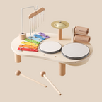 Houten Muziektafel met Xylofoon Trommels en Bekkens voor Kinderen vanaf 1 Jaar