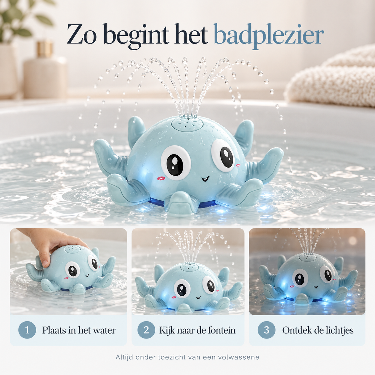 Zo gebruik je de Gonelve octopus badfontein