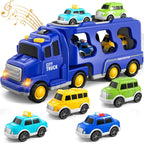 Dubbellaagse Vrachtwagen Speelset van Gonelve, productdetail blauw